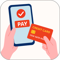 オンライン決済ステップのイメージアイコン